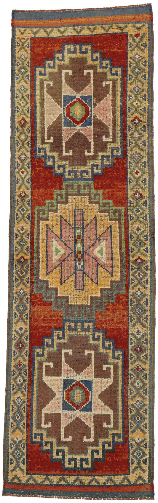 3 x 10 Vintage Turkish Oushak Runner 53181