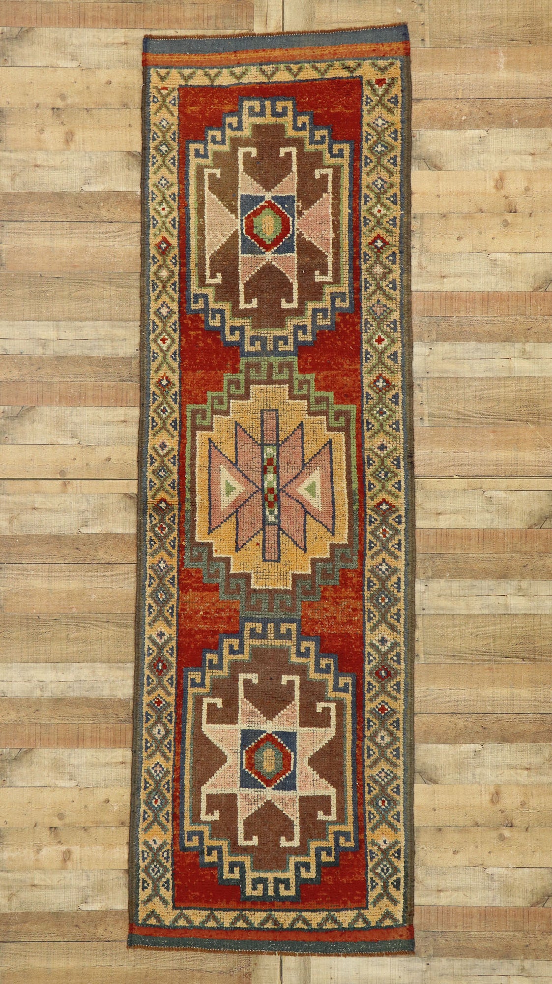 3 x 10 Vintage Turkish Oushak Runner 53181