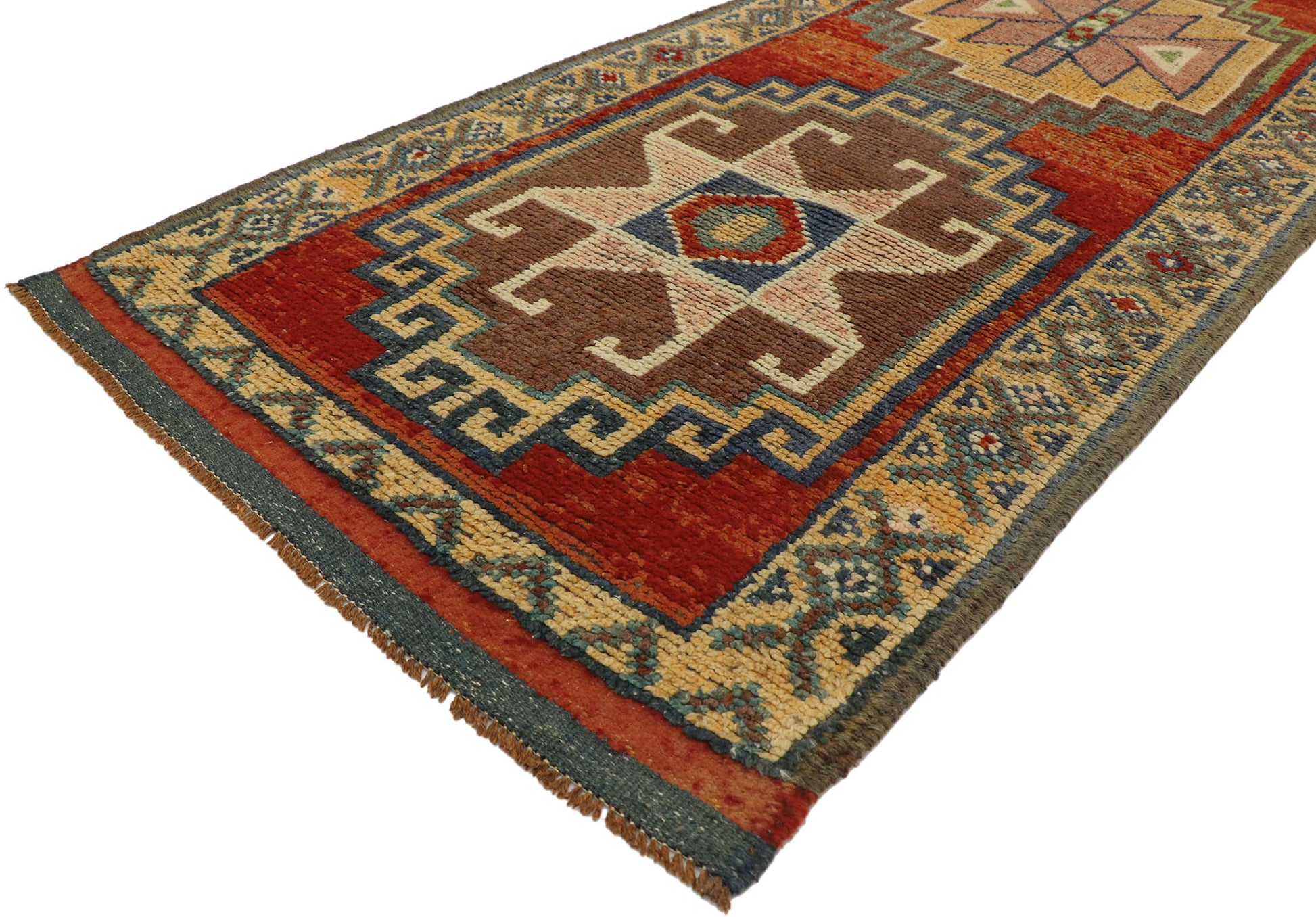 3 x 10 Vintage Turkish Oushak Runner 53181