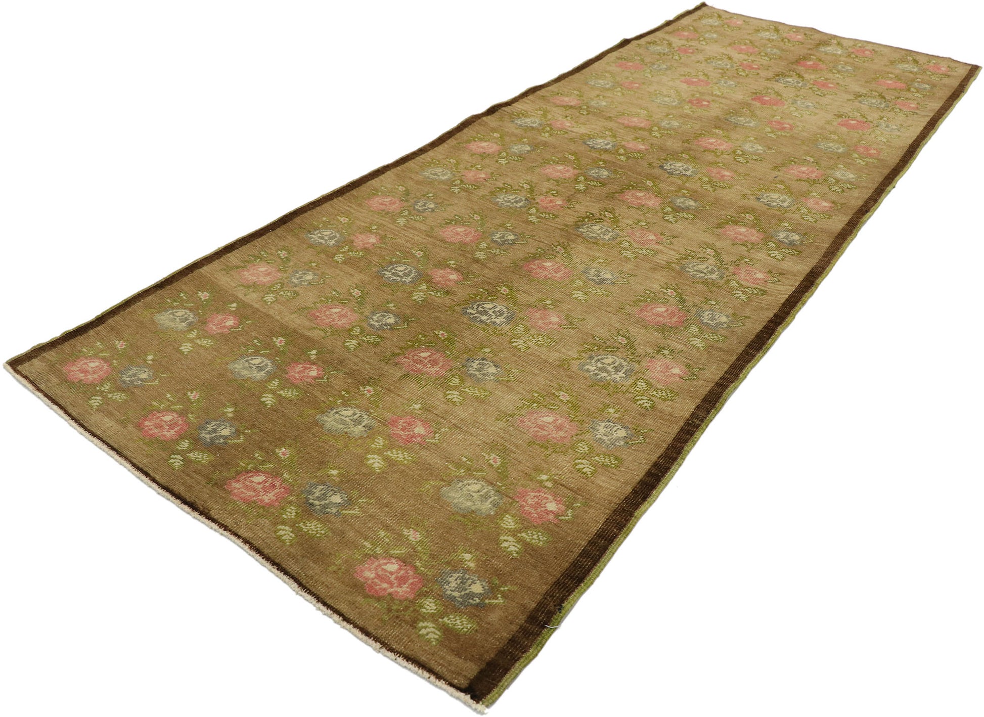 3 x 9 Vintage Turkish Oushak Runner 53182