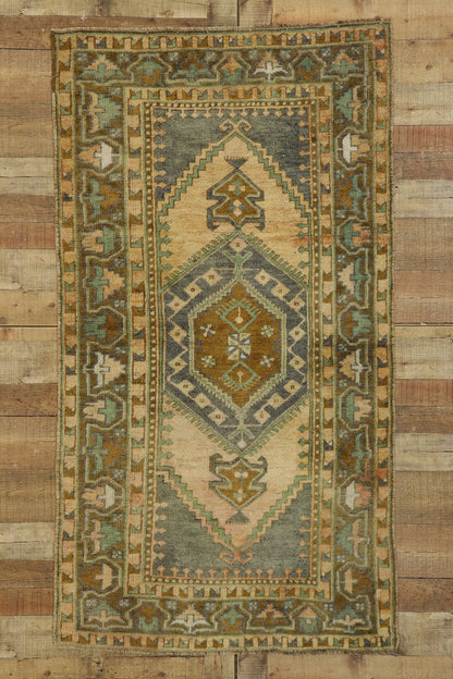 3 x 6 Vintage Turkish Oushak Rug 53184