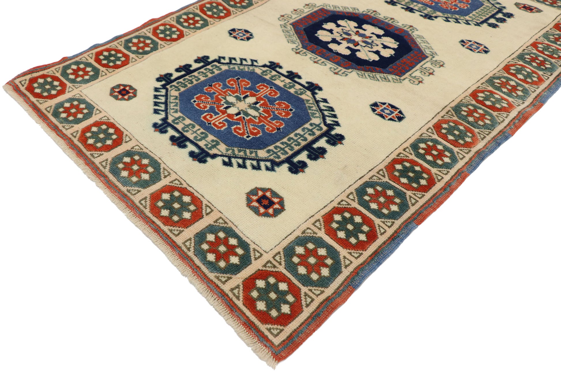 3 x 5 Vintage Turkish Oushak Rug 53185
