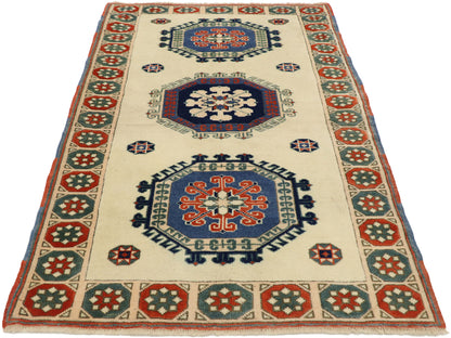 3 x 5 Vintage Turkish Oushak Rug 53185