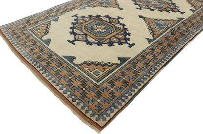 4 x 6 Vintage Turkish Oushak Rug 53186