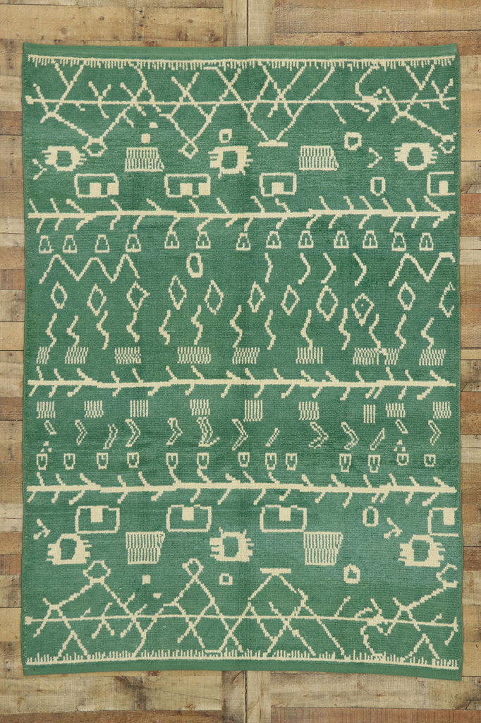 6 x 8 Contemporary Green Moroccan Rug 53193