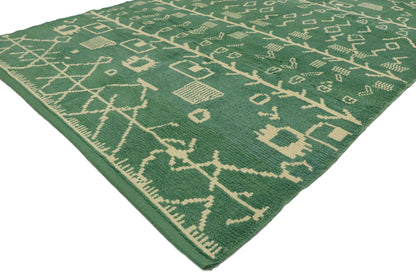 6 x 8 Contemporary Green Moroccan Rug 53193