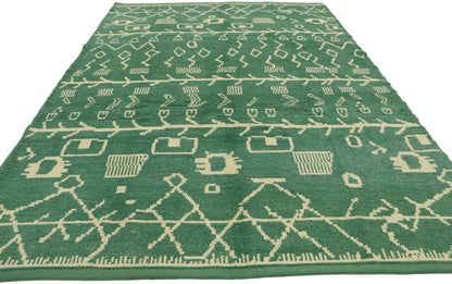 6 x 8 Contemporary Green Moroccan Rug 53193