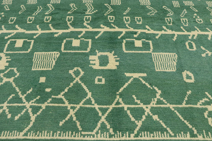 6 x 8 Contemporary Green Moroccan Rug 53193