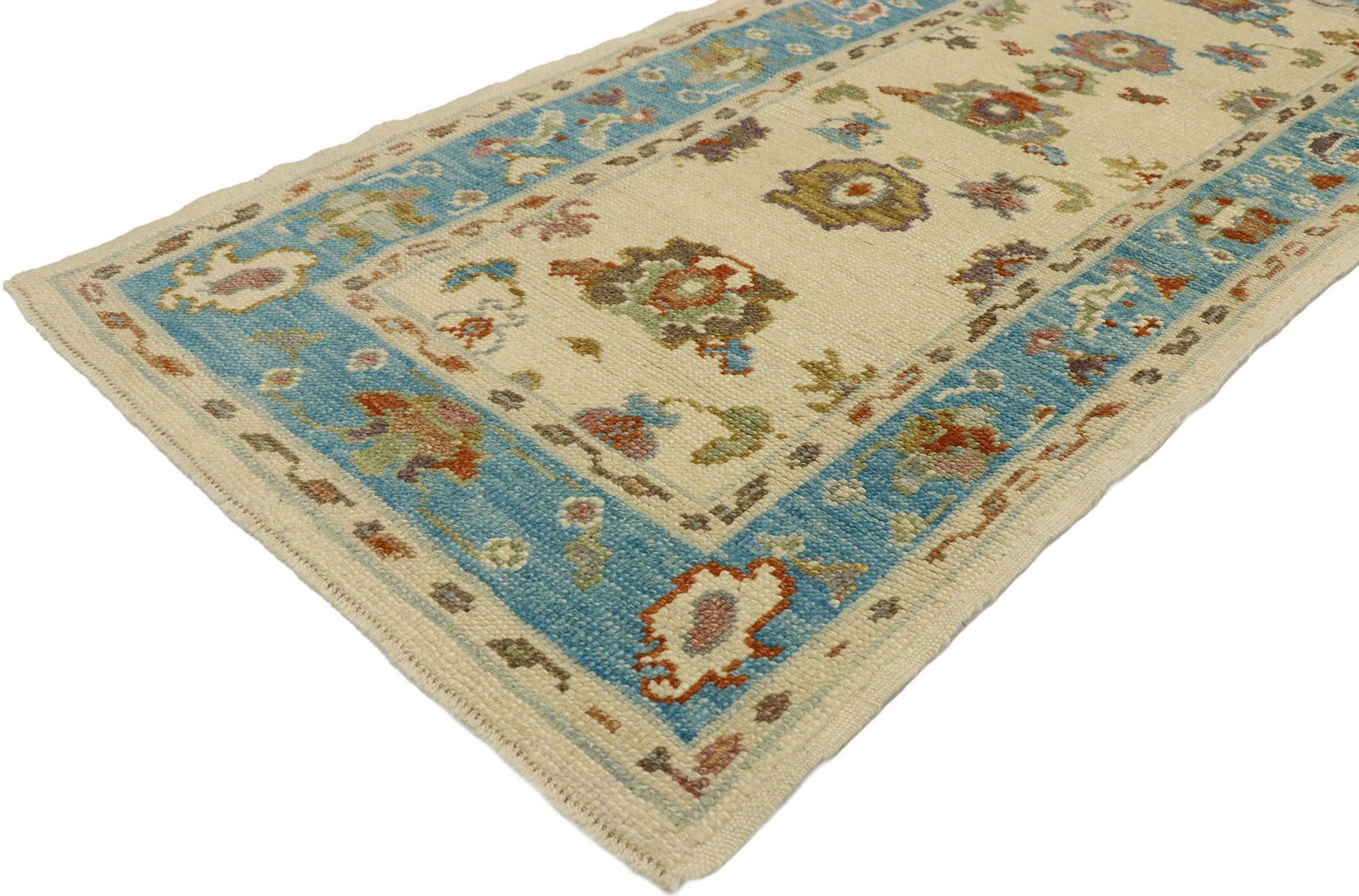 3 x 6 Coloful Turkish Oushak Rug 53196