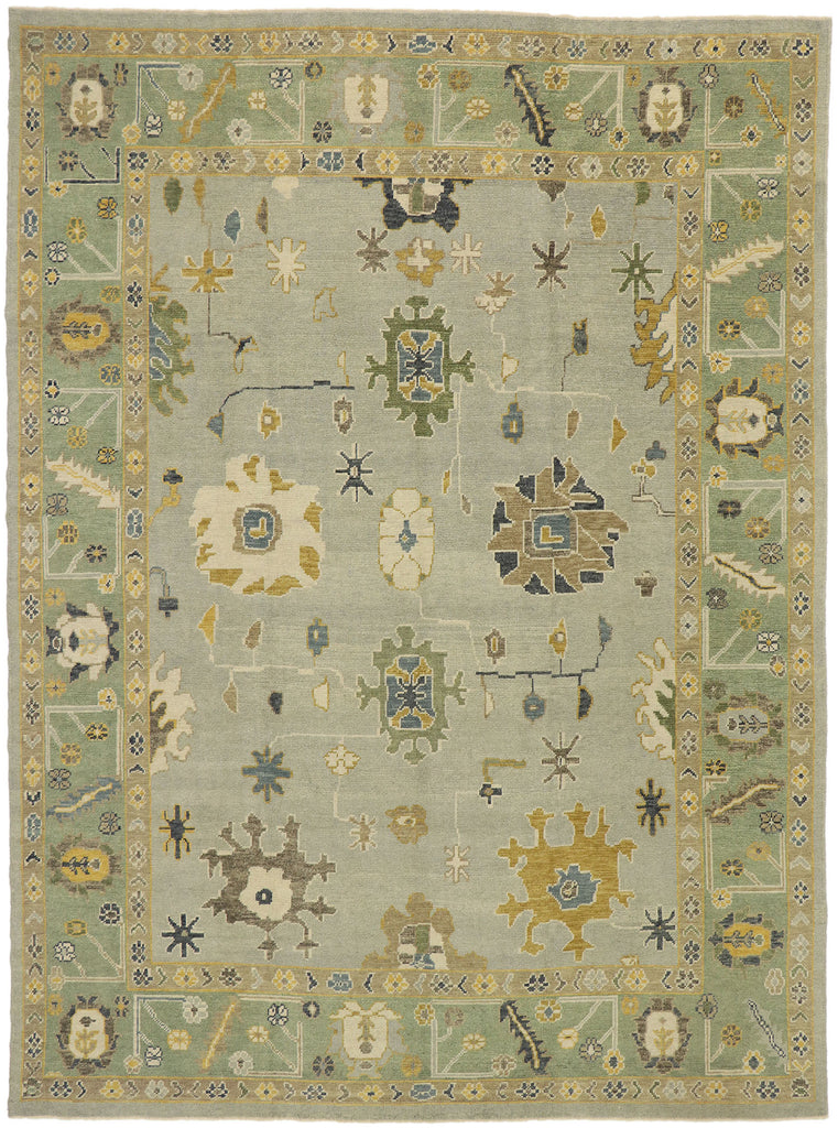 9 x 13 Contemporary Turkish Oushak Rug 53199