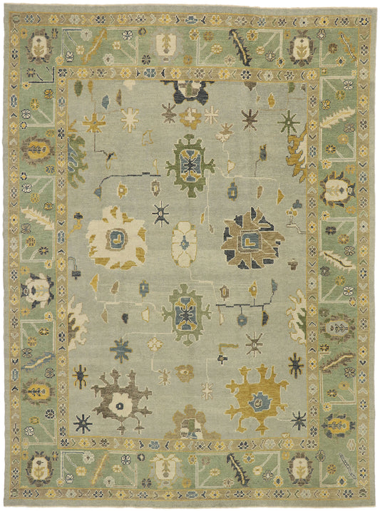 9 x 13 Contemporary Turkish Oushak Rug 53199