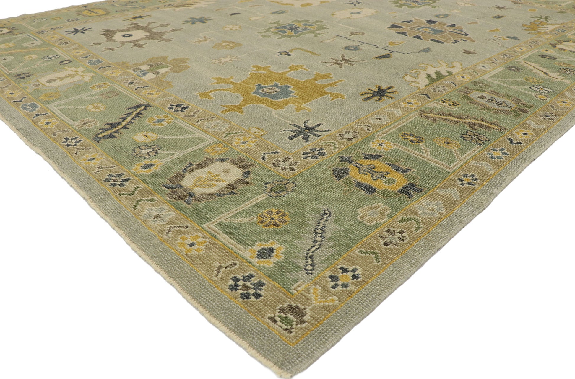 9 x 13 Contemporary Turkish Oushak Rug 53199
