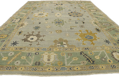 9 x 13 Contemporary Turkish Oushak Rug 53199