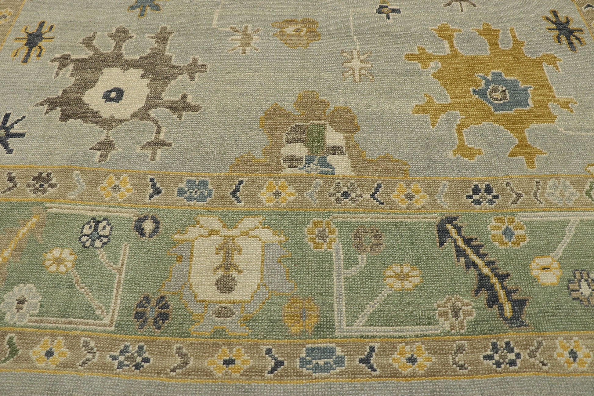 9 x 13 Contemporary Turkish Oushak Rug 53199
