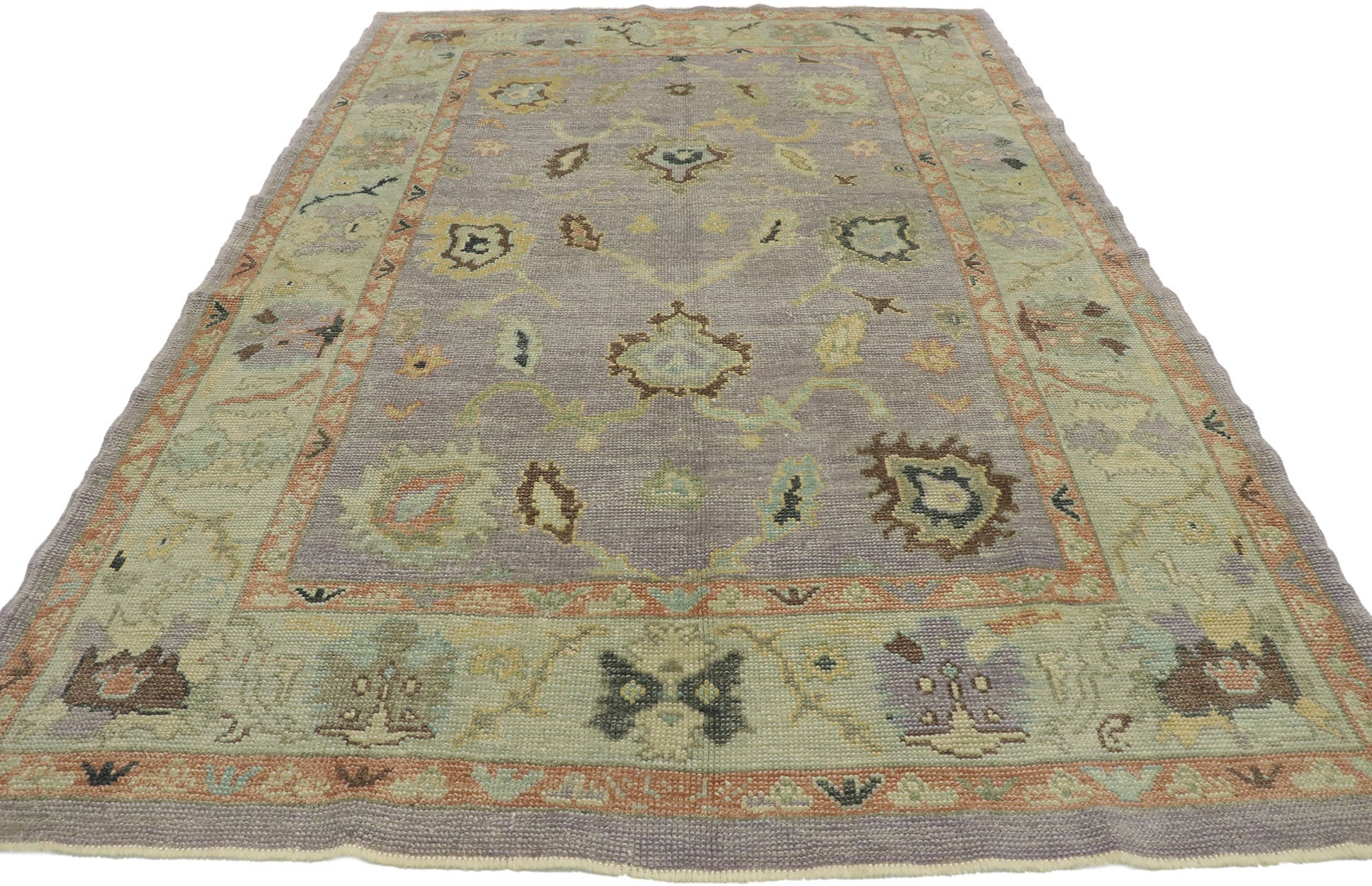 5 x 8 Colorful Turkish Oushak Rug 53202
