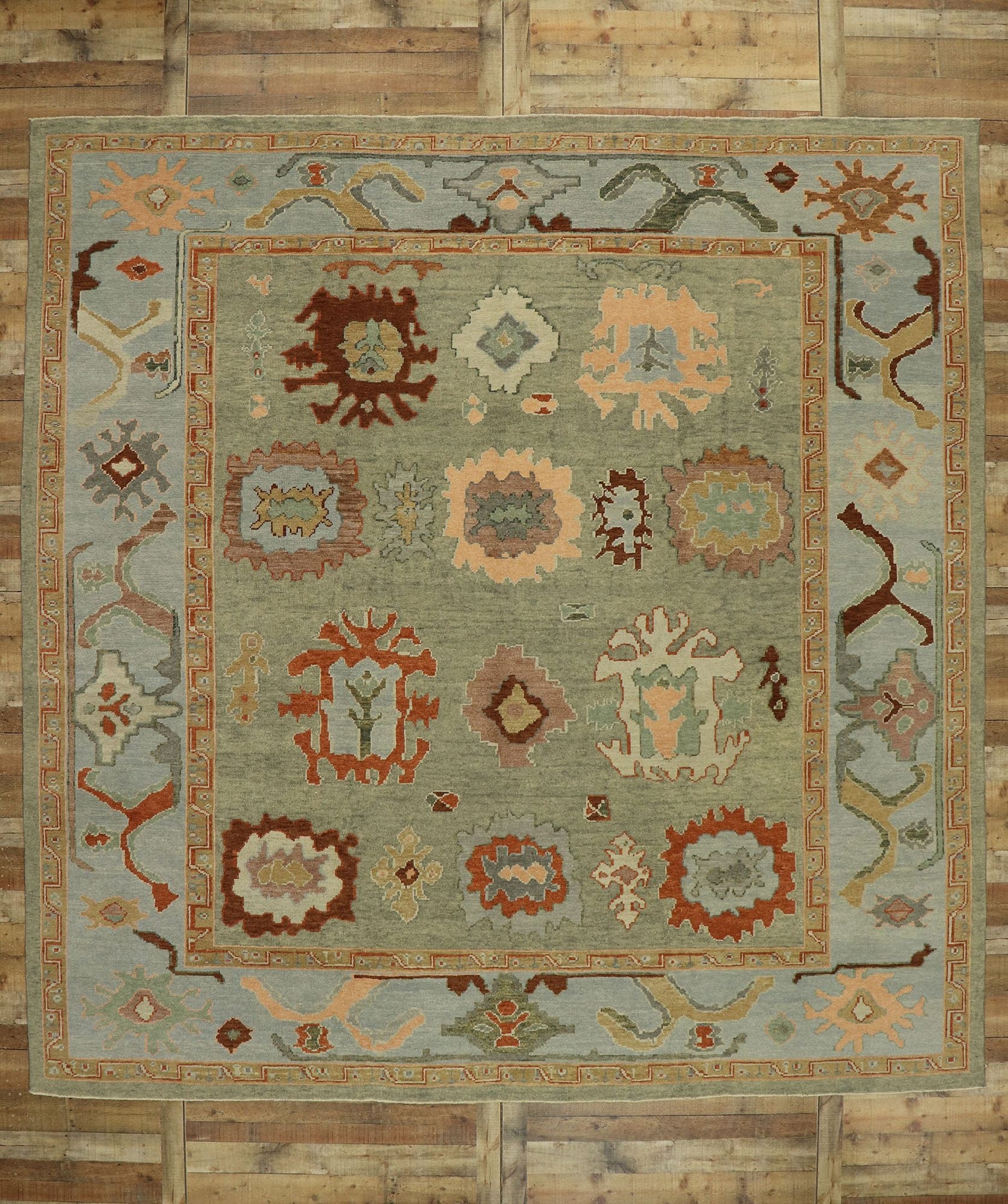 12 x 12 Contemporary Turkish Oushak Square Rug 53204
