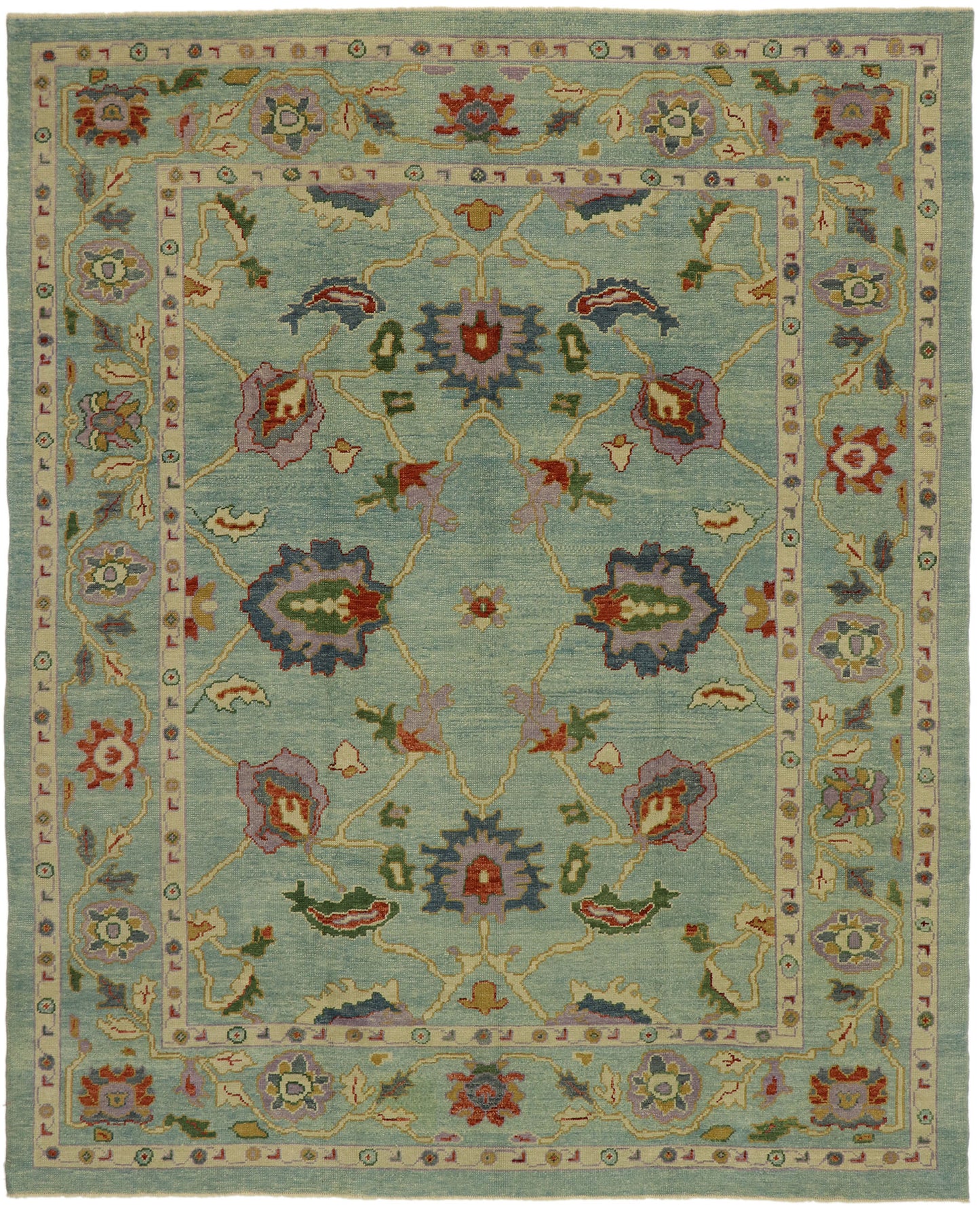9 x 11 Contemporary Turkish Oushak Rug 53205