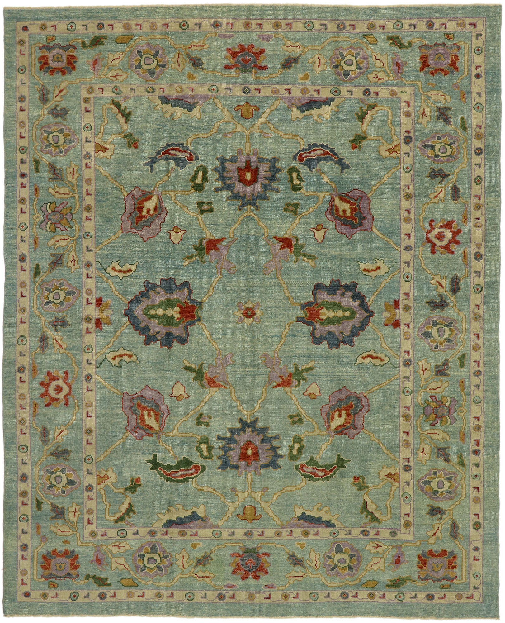 9 x 11 Contemporary Turkish Oushak Rug 53205