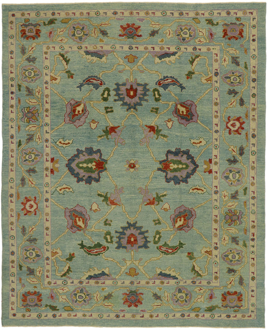 9 x 11 Contemporary Turkish Oushak Rug 53205