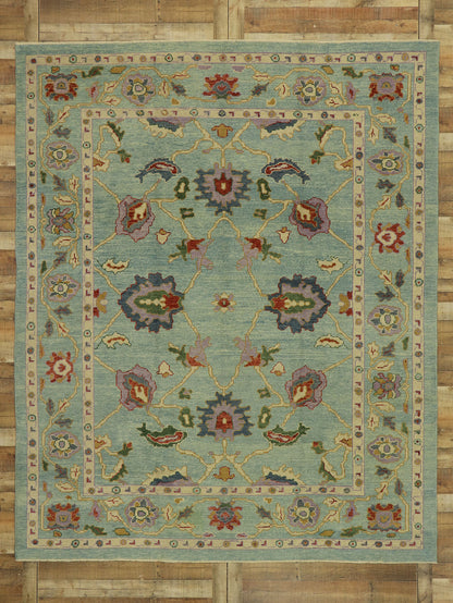 9 x 11 Contemporary Turkish Oushak Rug 53205