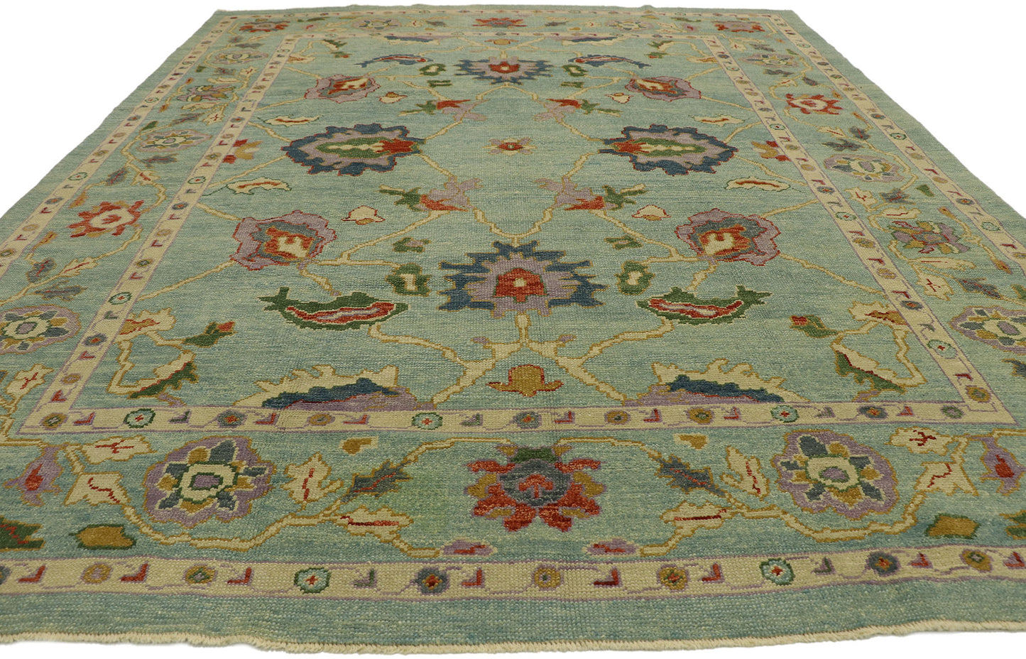 9 x 11 Contemporary Turkish Oushak Rug 53205