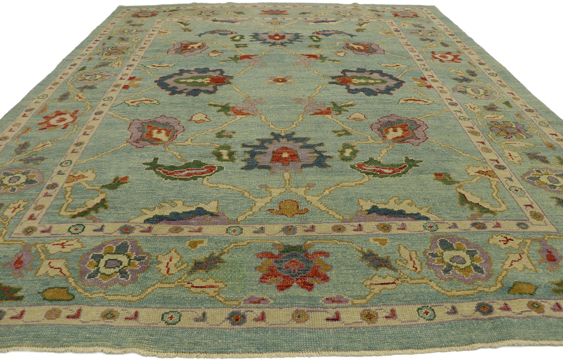 9 x 11 Contemporary Turkish Oushak Rug 53205