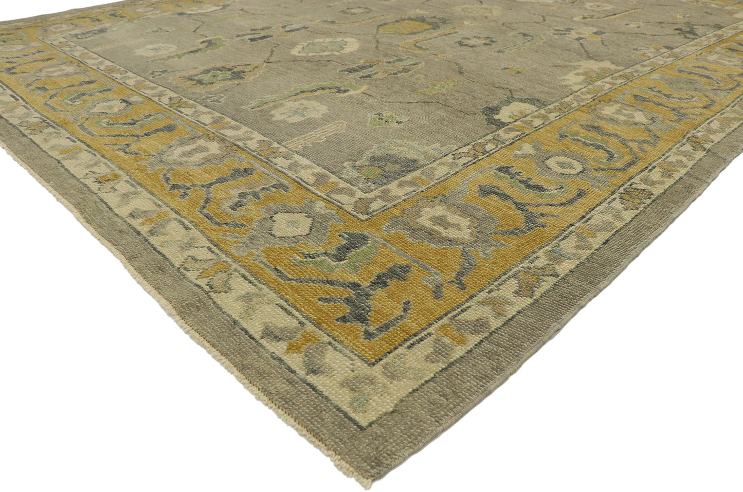 9 x 13 Earthy Turkish Oushak Rug 53206
