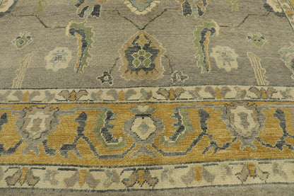 9 x 13 Earthy Turkish Oushak Rug 53206