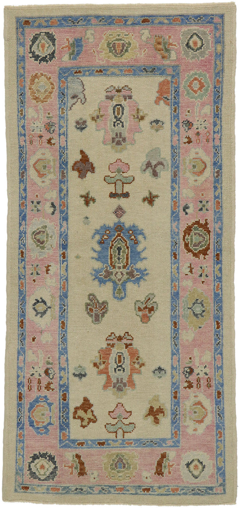 3 x 7 Contemporary Turkish Oushak Rug 53208