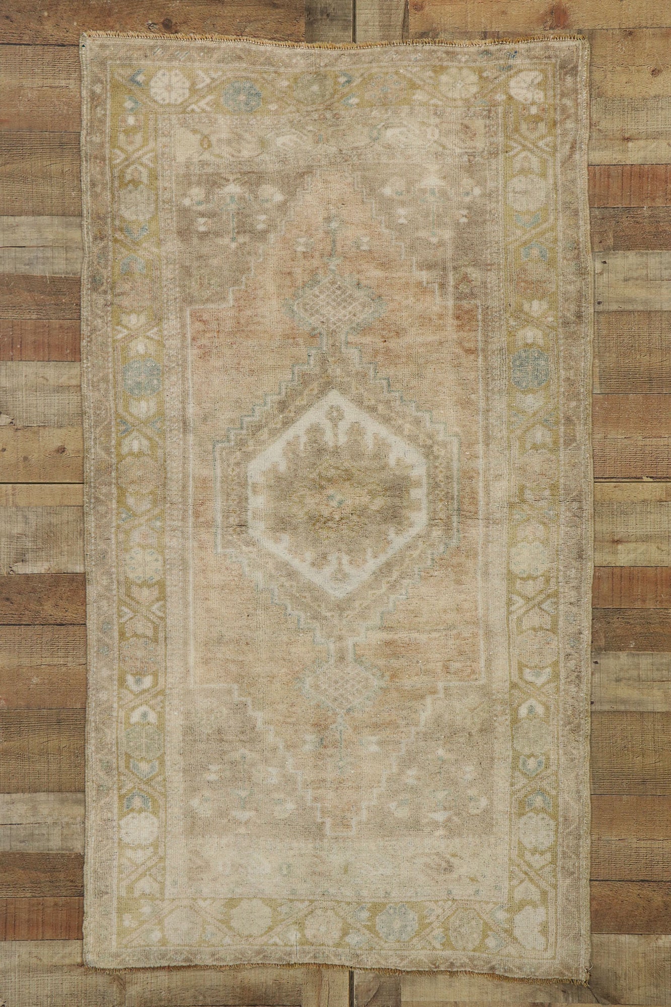 3 x 6 Vintage Turkish Oushak Rug 53210
