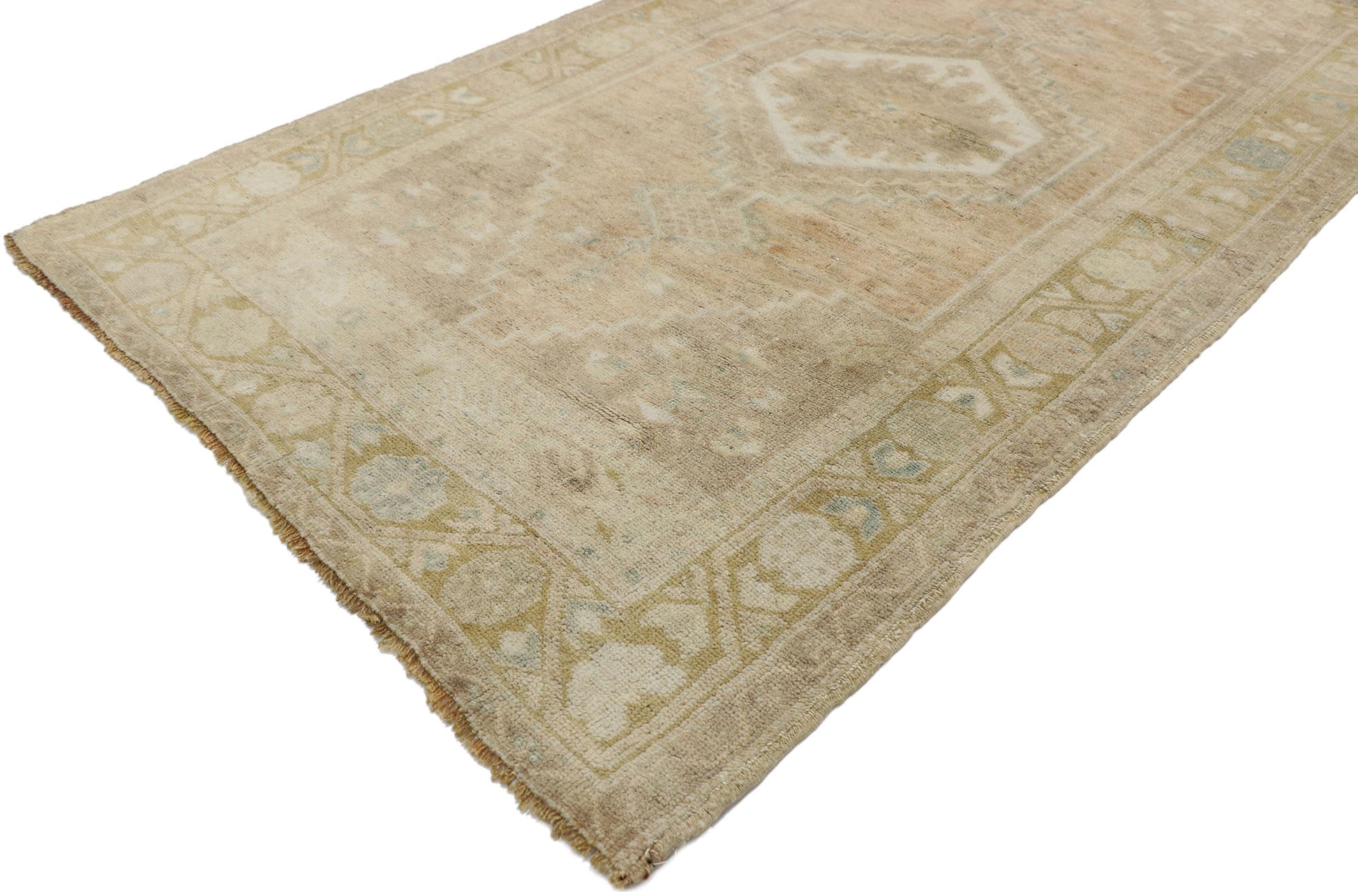 3 x 6 Vintage Turkish Oushak Rug 53210