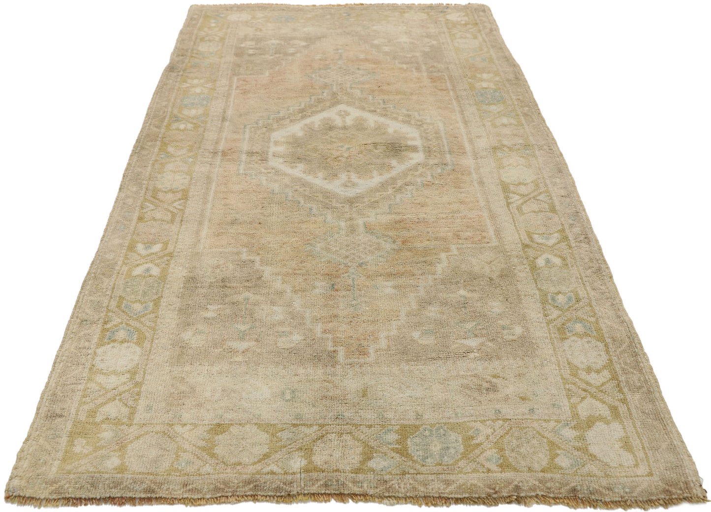 3 x 6 Vintage Turkish Oushak Rug 53210
