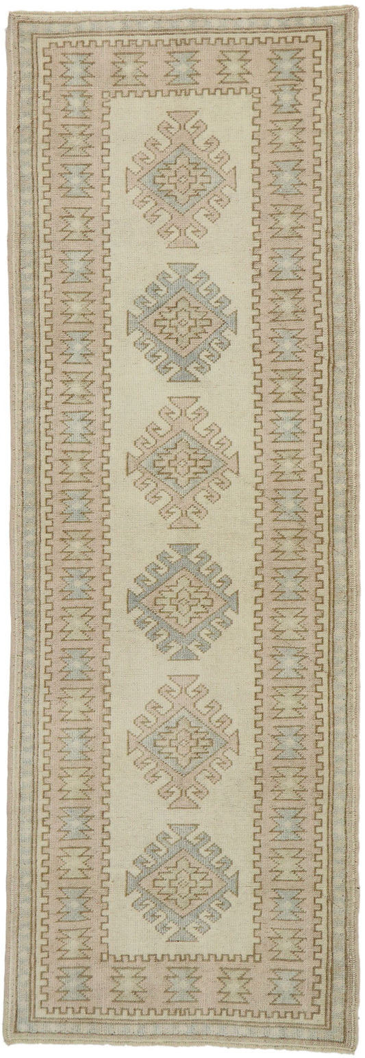 3 x 8 Vintage Turkish Oushak Runner 53212