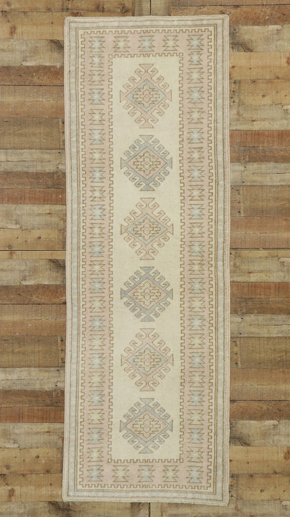 3 x 8 Vintage Turkish Oushak Runner 53212