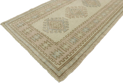3 x 8 Vintage Turkish Oushak Runner 53212