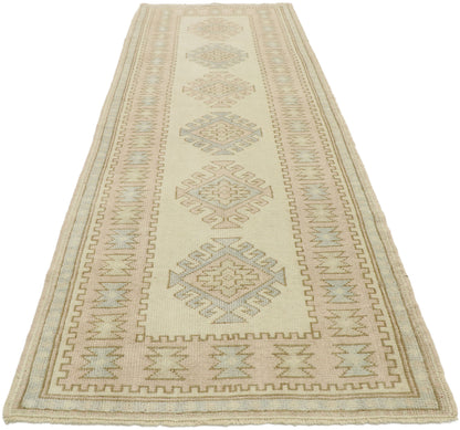 3 x 8 Vintage Turkish Oushak Runner 53212