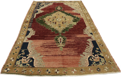 4 x 6 Vintage Turkish Oushak Rug 53216