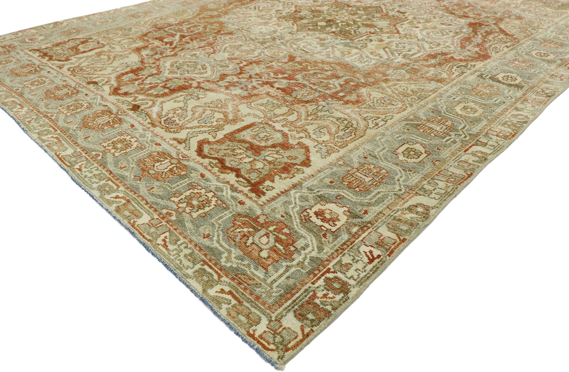 7 x 10 Antique Persian Bakhtiari Rug 53218