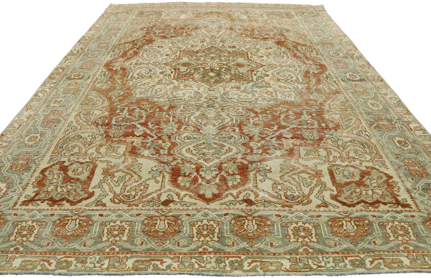 7 x 10 Antique Persian Bakhtiari Rug 53218