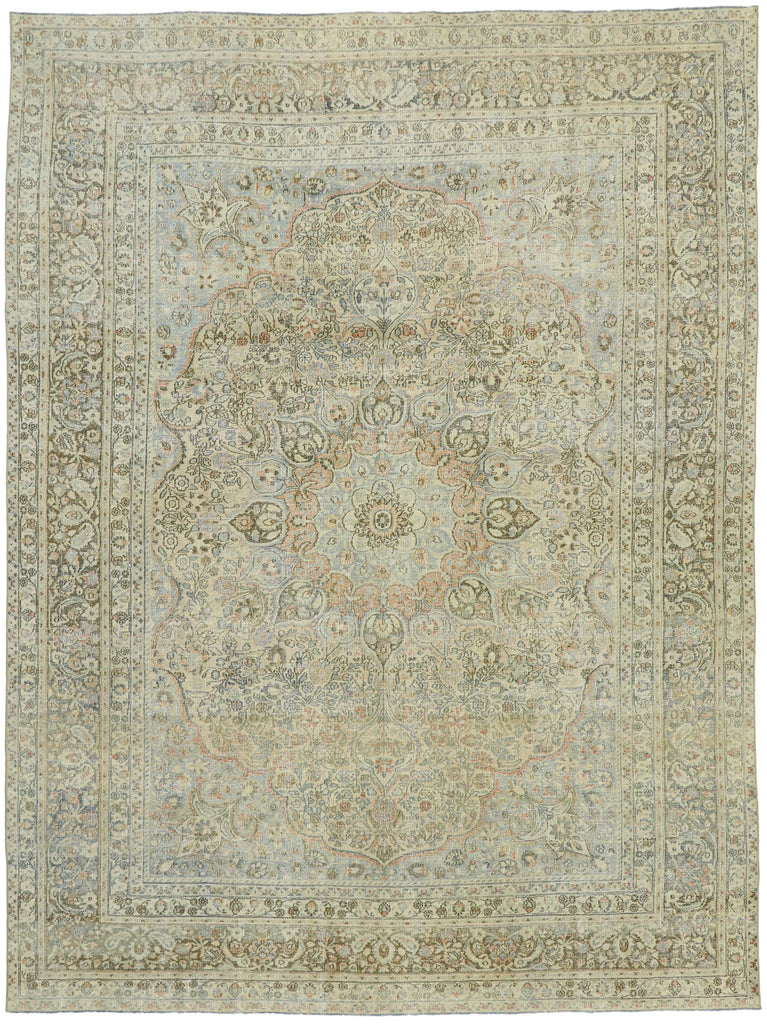 9 x 12 Antique Persian Mashhad Rug 53219