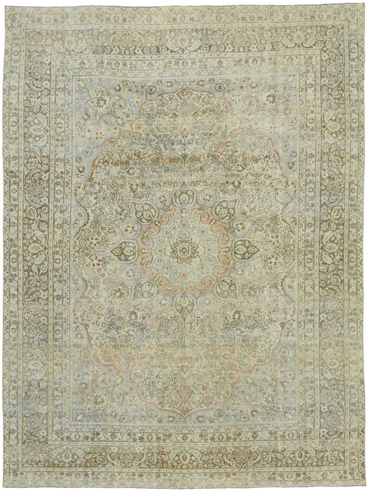 9 x 12 Antique Persian Mashhad Rug 53219