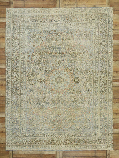 9 x 12 Antique Persian Mashhad Rug 53219
