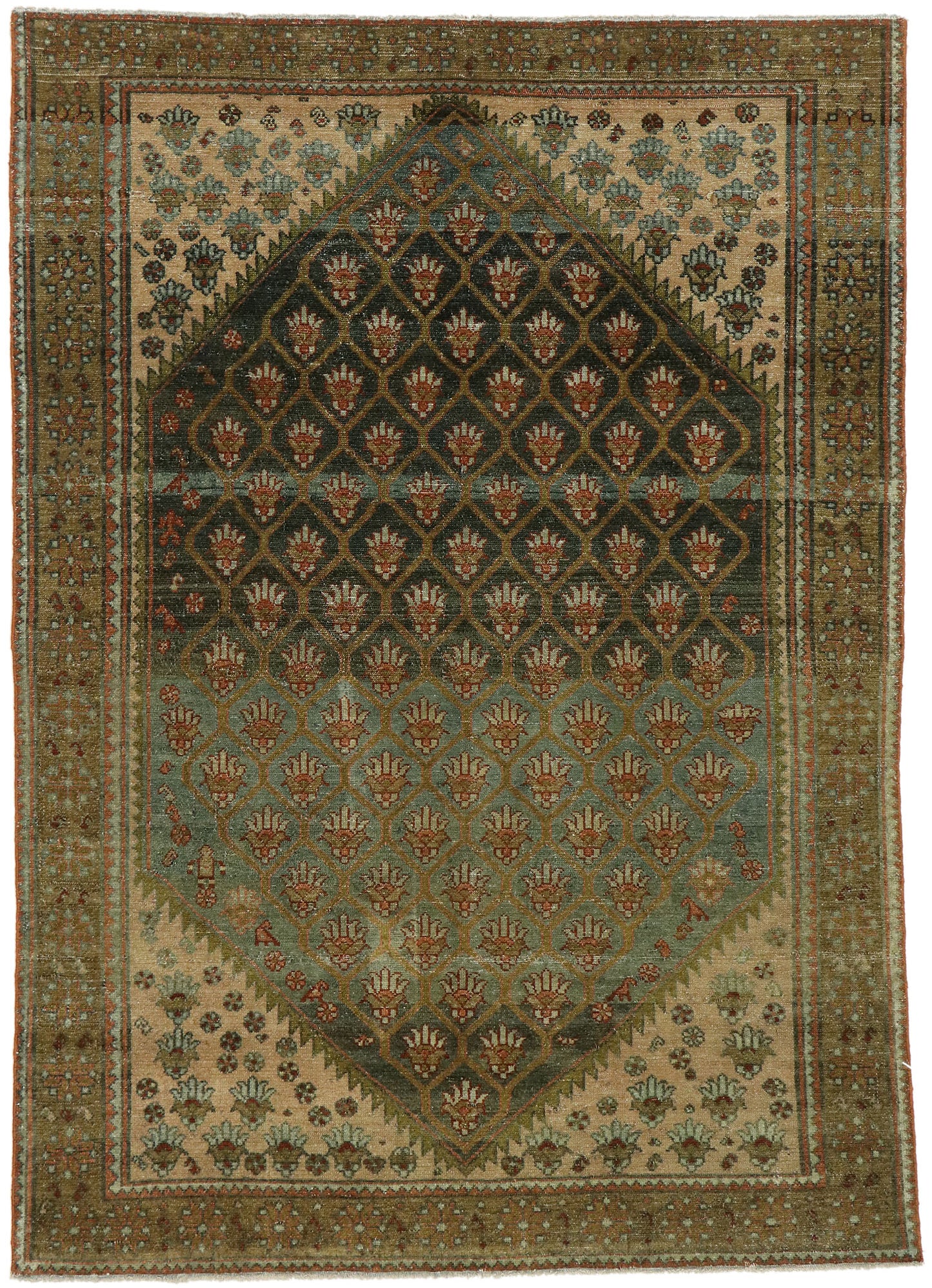 5 x 7 Antique Persian Malayer Rug 53220