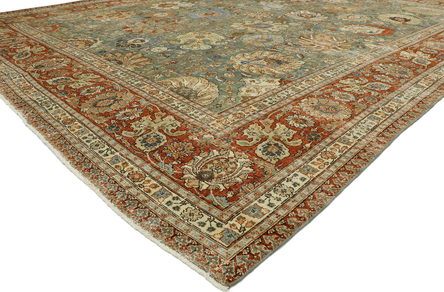 11 x 15 Antique Persian Tabriz Rug 53221