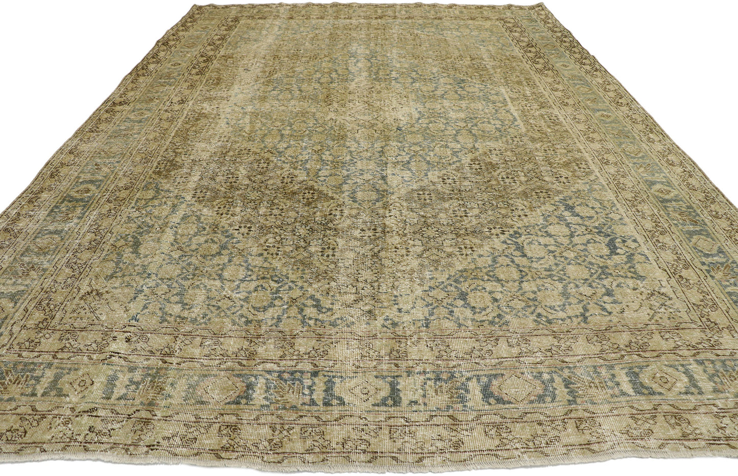 7 x 10 Antique Persian Tabriz Rug 53222