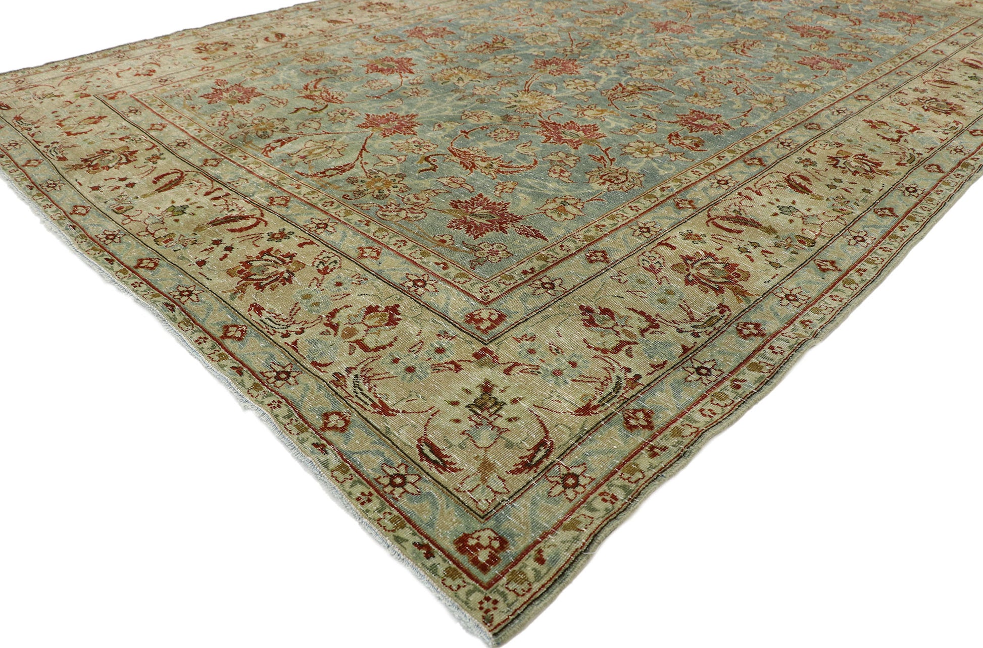 6 x 10 Antique Persian Tabriz Rug 53223