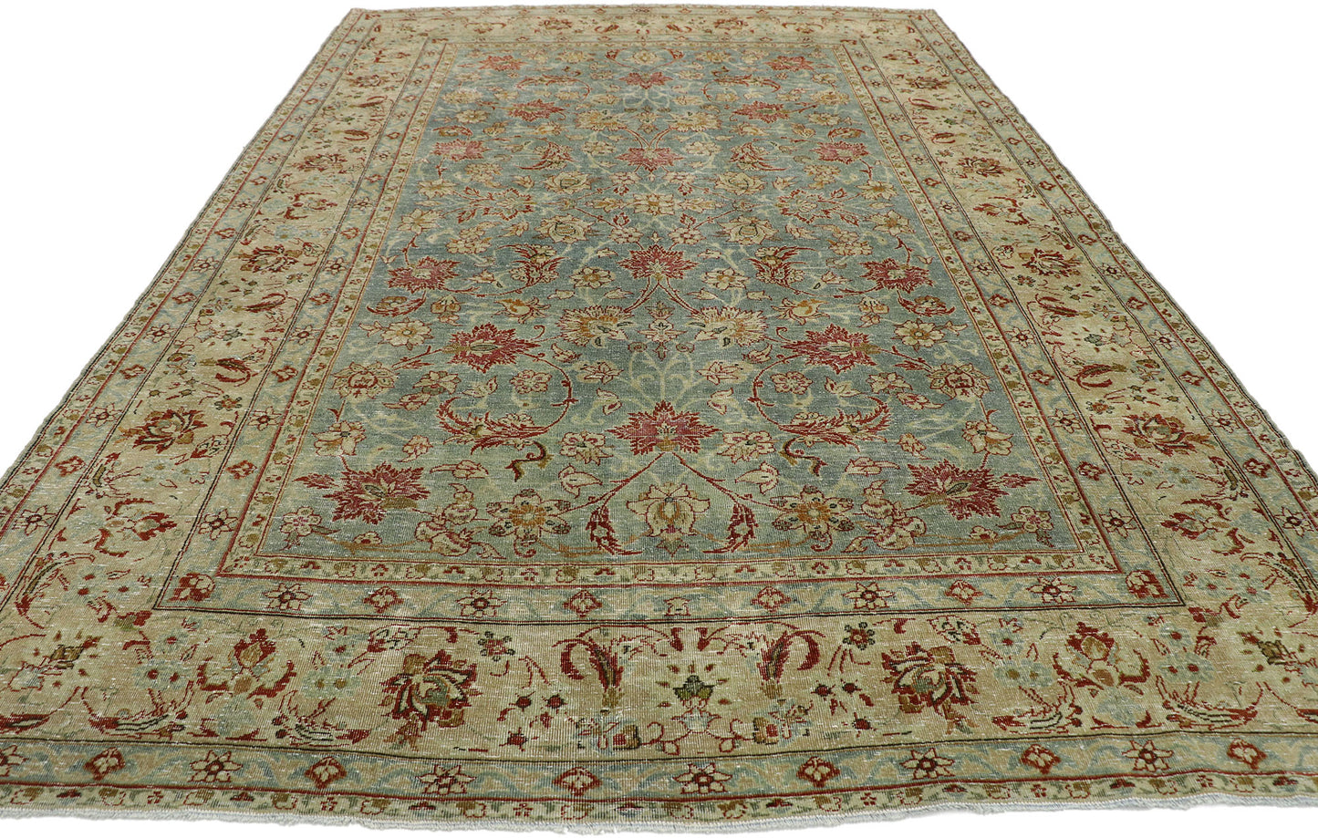 6 x 10 Antique Persian Tabriz Rug 53223