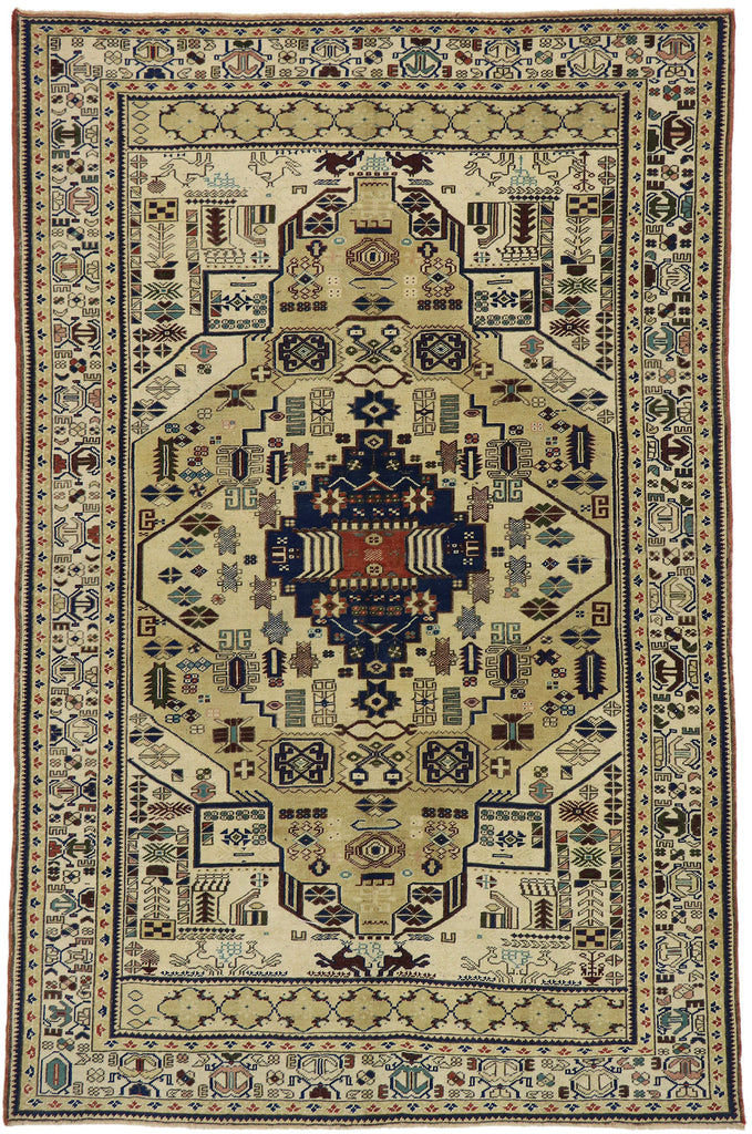 6 x 10 Vintage Turkish Oushak Rug 53225