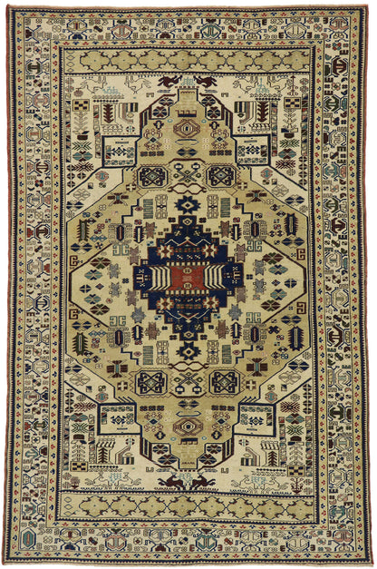 6 x 10 Vintage Turkish Oushak Rug 53225