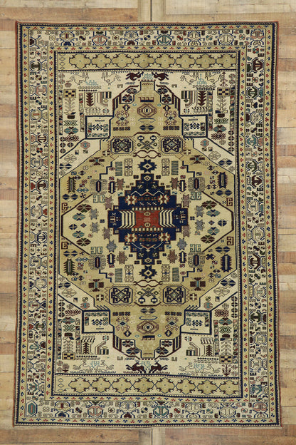 6 x 10 Vintage Turkish Oushak Rug 53225